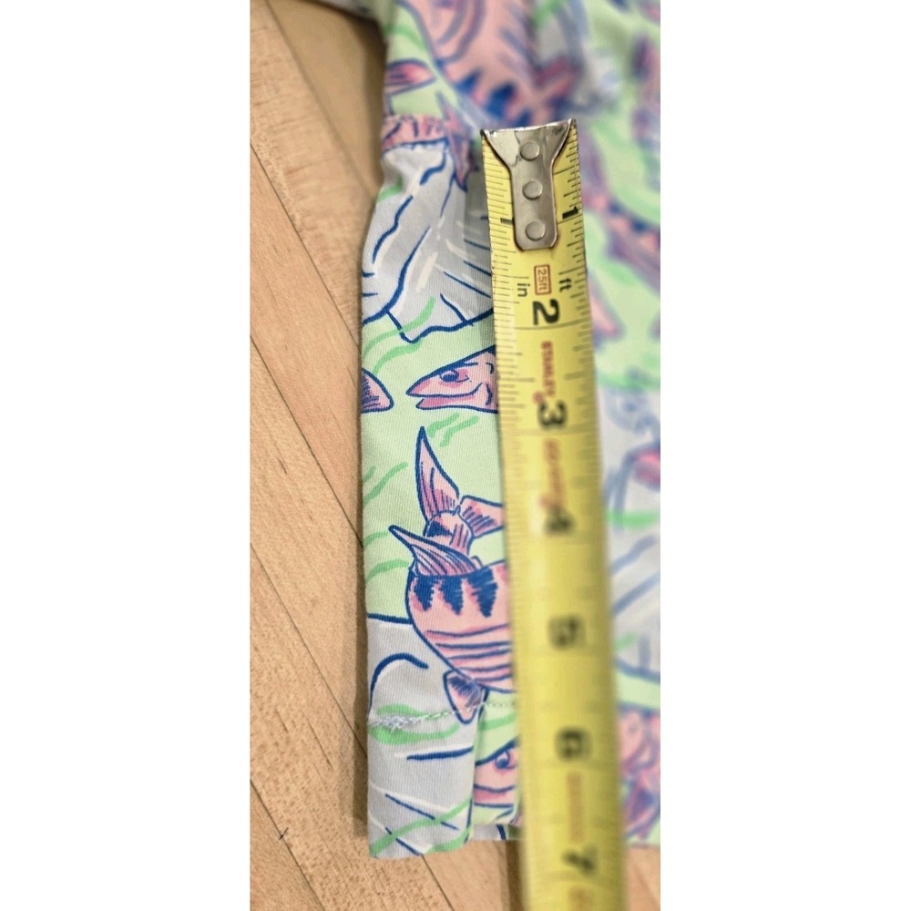 Vineyard Vines Men Island Shorts Bonefish Fish Print Blue SZ 33 Pockets Tropical - Picture 11 of 14